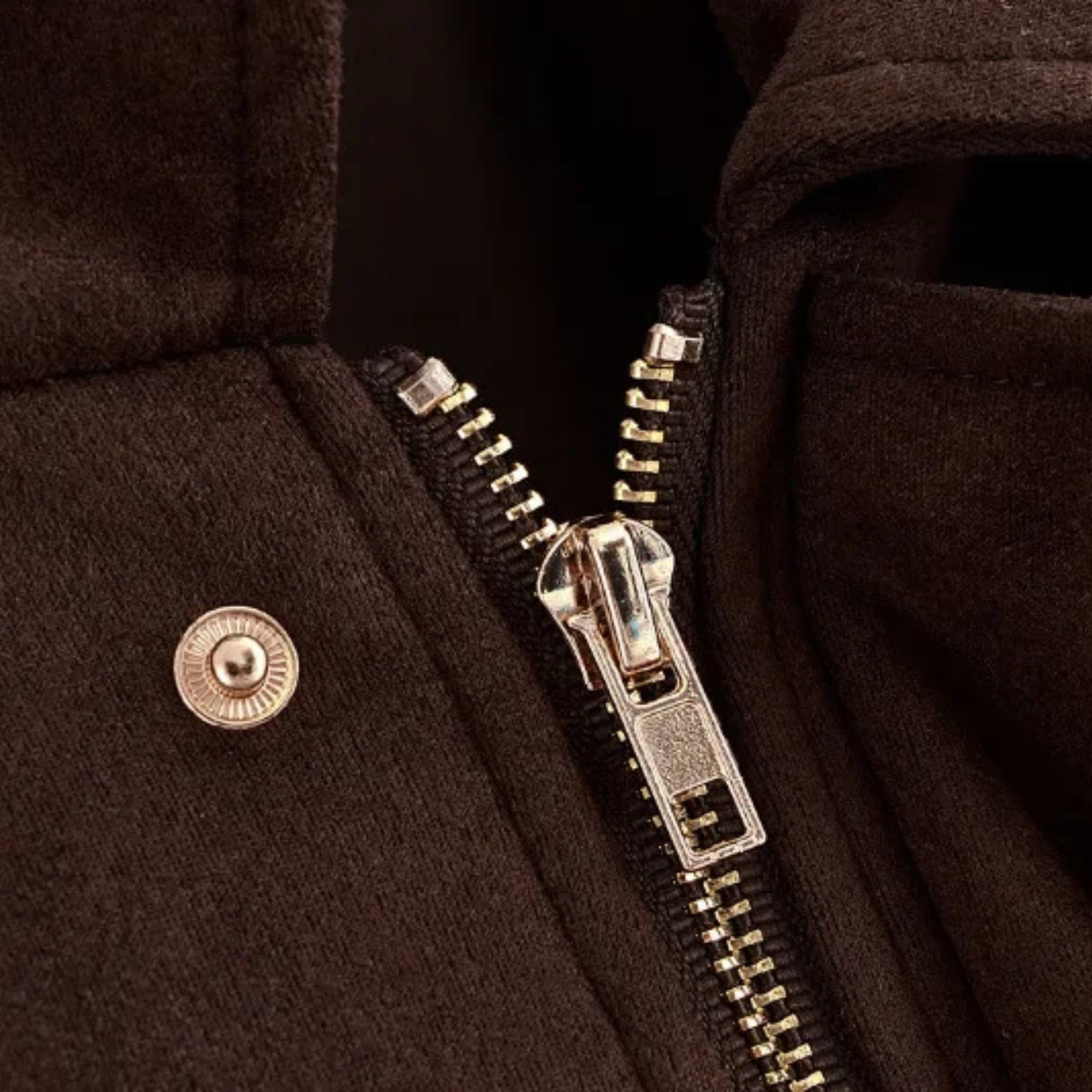 Chocolate Nomad Jacket - Wildleder Look