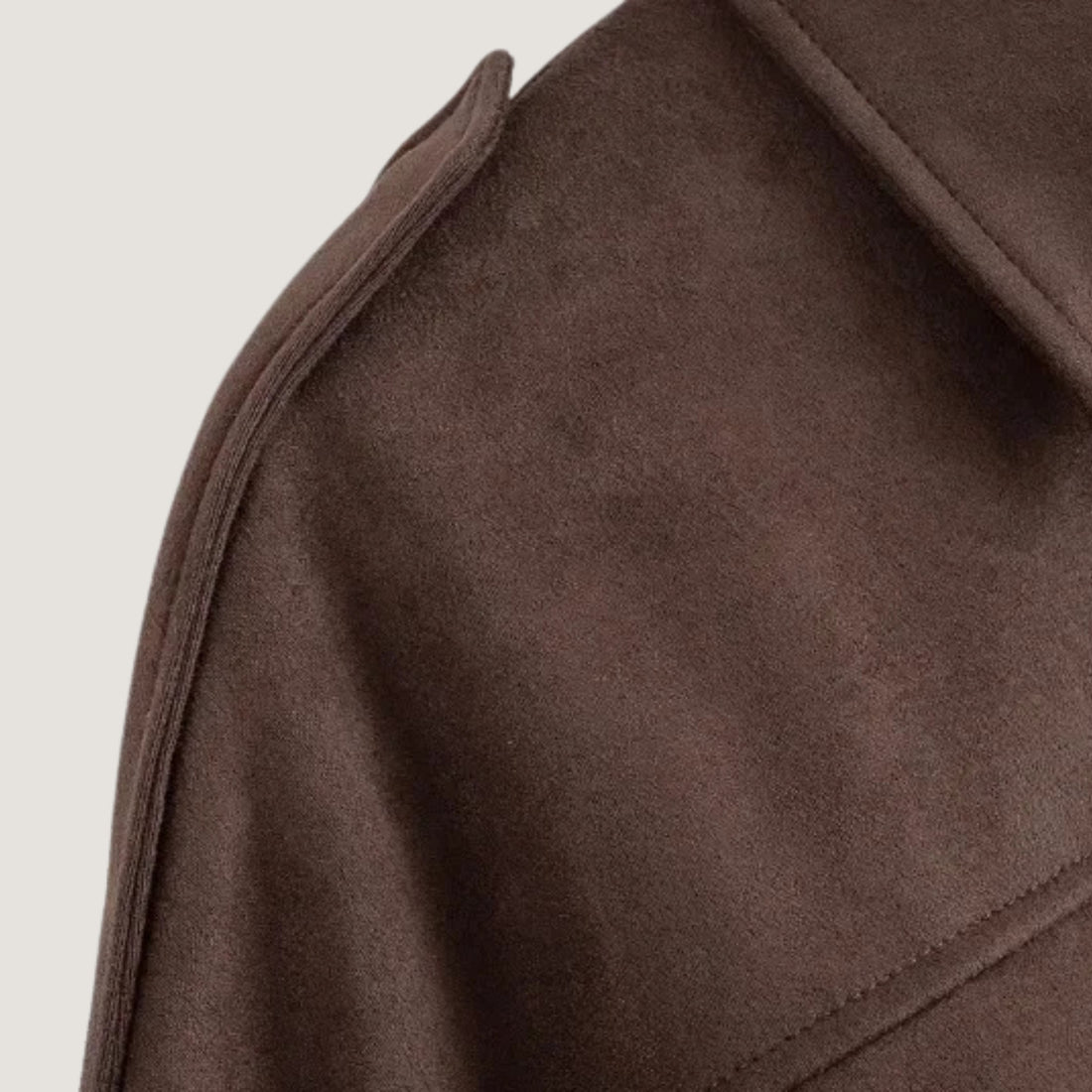 Olive Nomad Jacket - Wildleder Look
