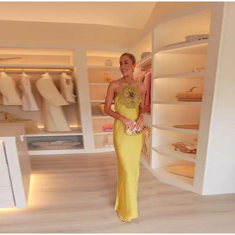 Gold Bloom Dress