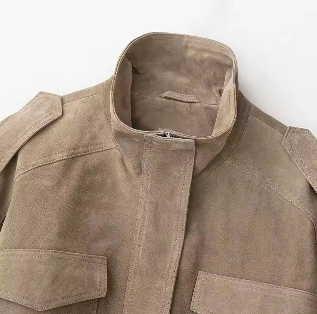 Sahara Jacket - Wildleder Look