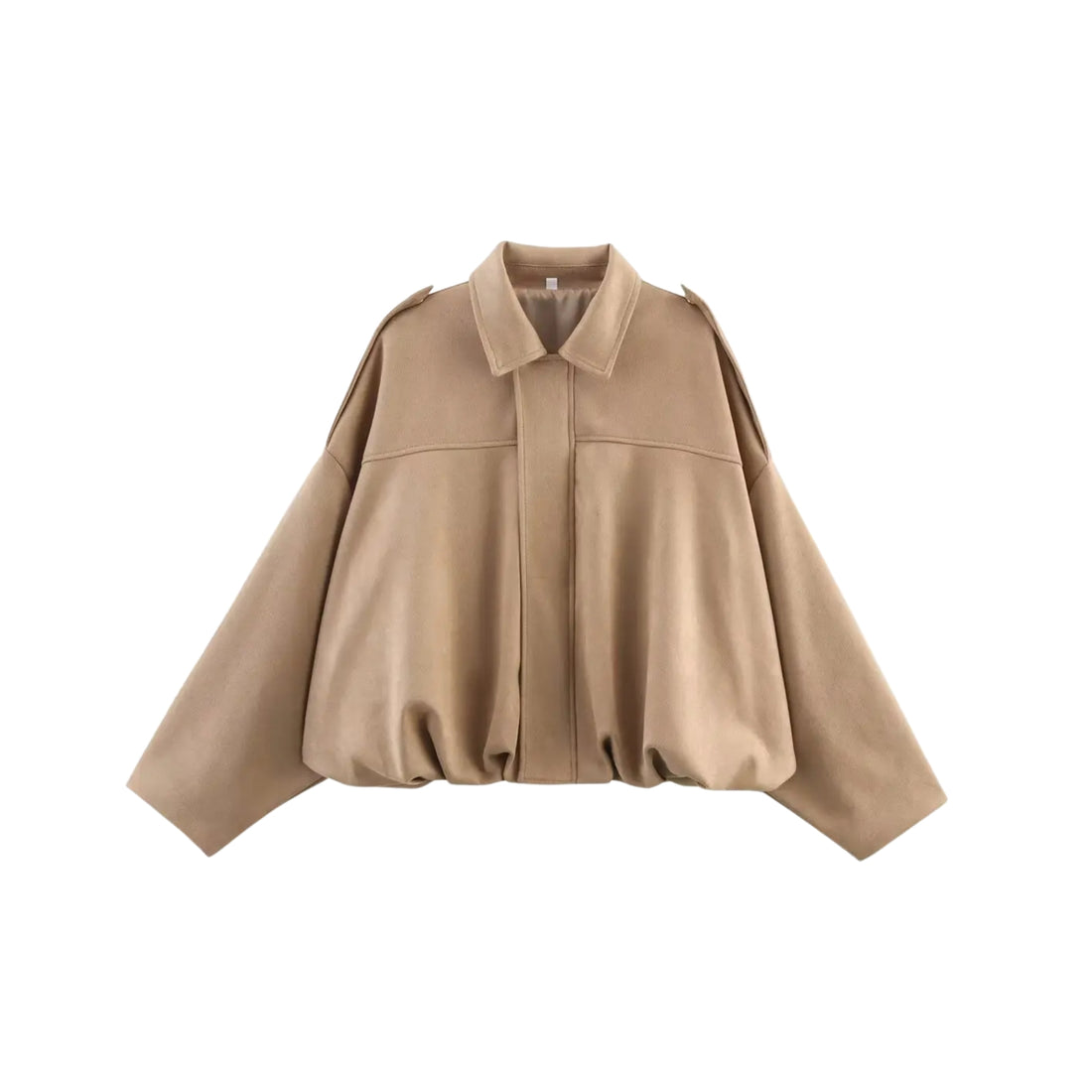 Olive Nomad Jacket - Wildleder Look