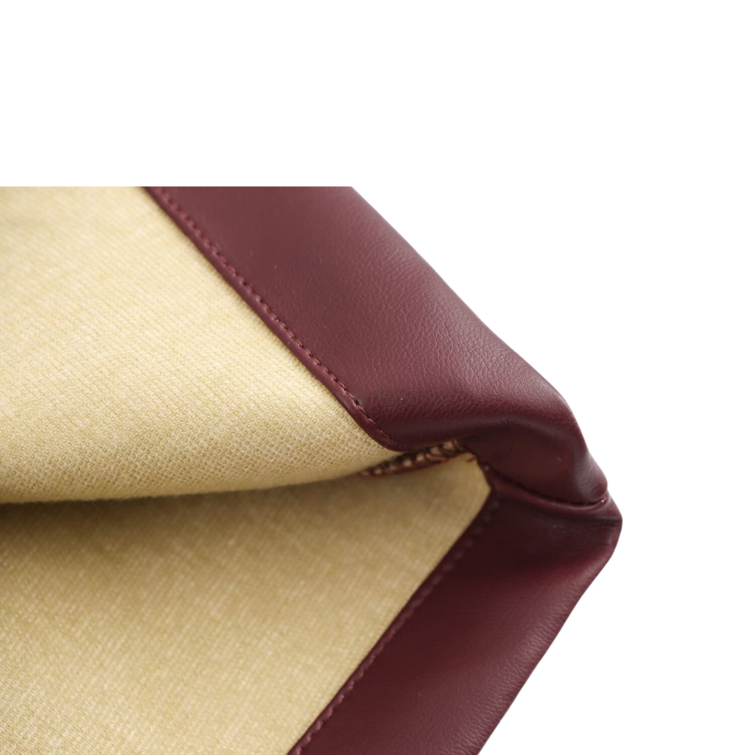 Pantalones de cuero burdeos