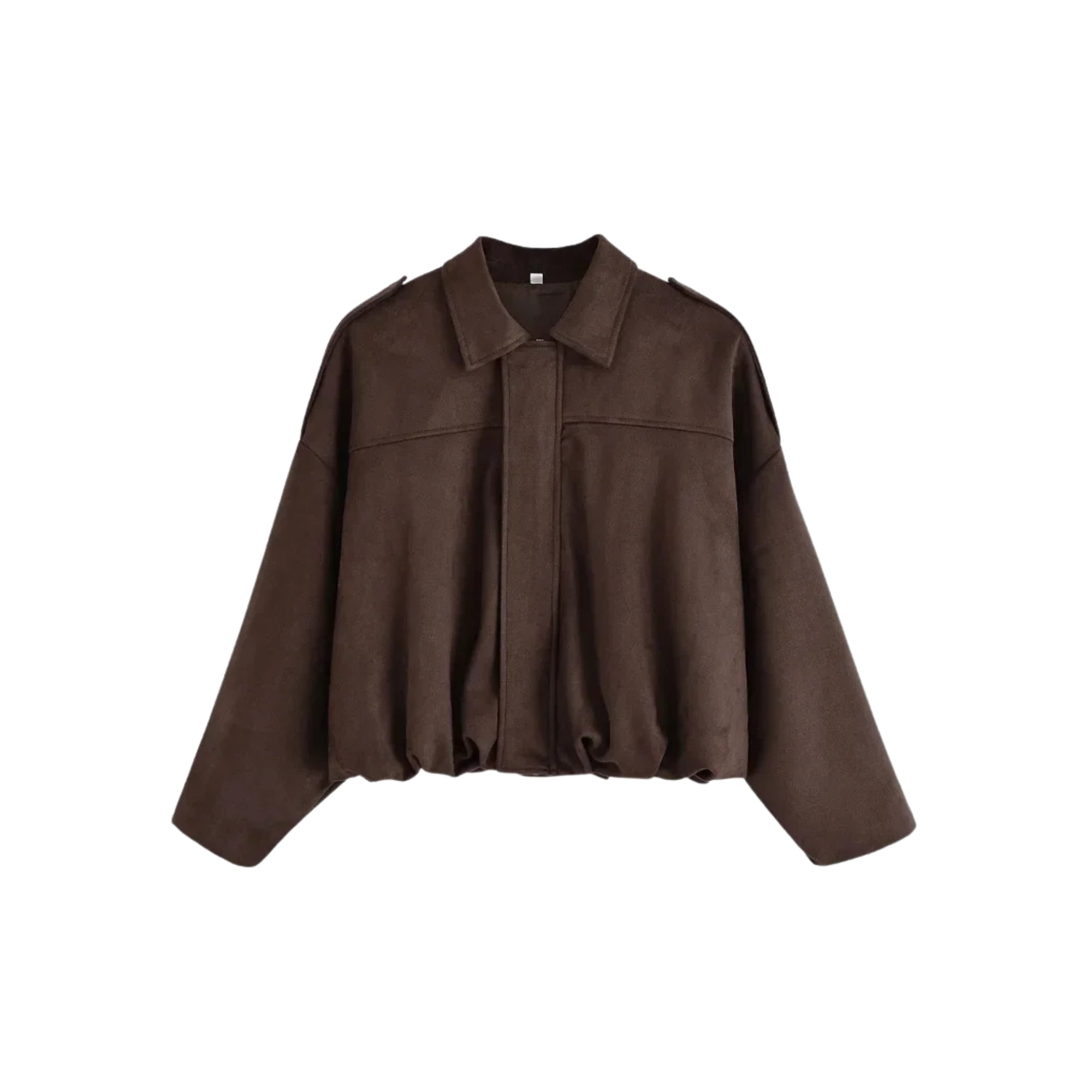 Chocolate Nomad Jacket - Wildleder Look