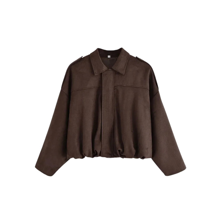 Chocolate Nomad Jacket - Wildleder Look