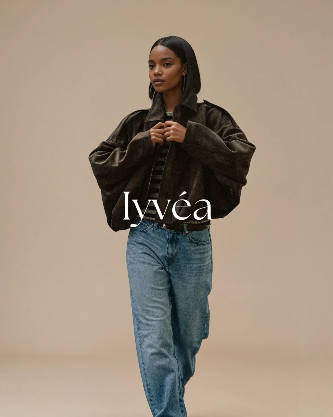 Chocolate Nomad Jacket - Wildleder Look